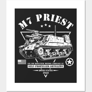 M7 Priest Howitzer Motor Carriage Posters and Art